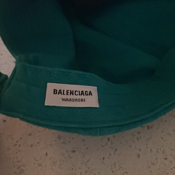 BALENCIAGA women's teal baseball hat in size medium. Spring / Summer 2022 - Picture 2 of 3